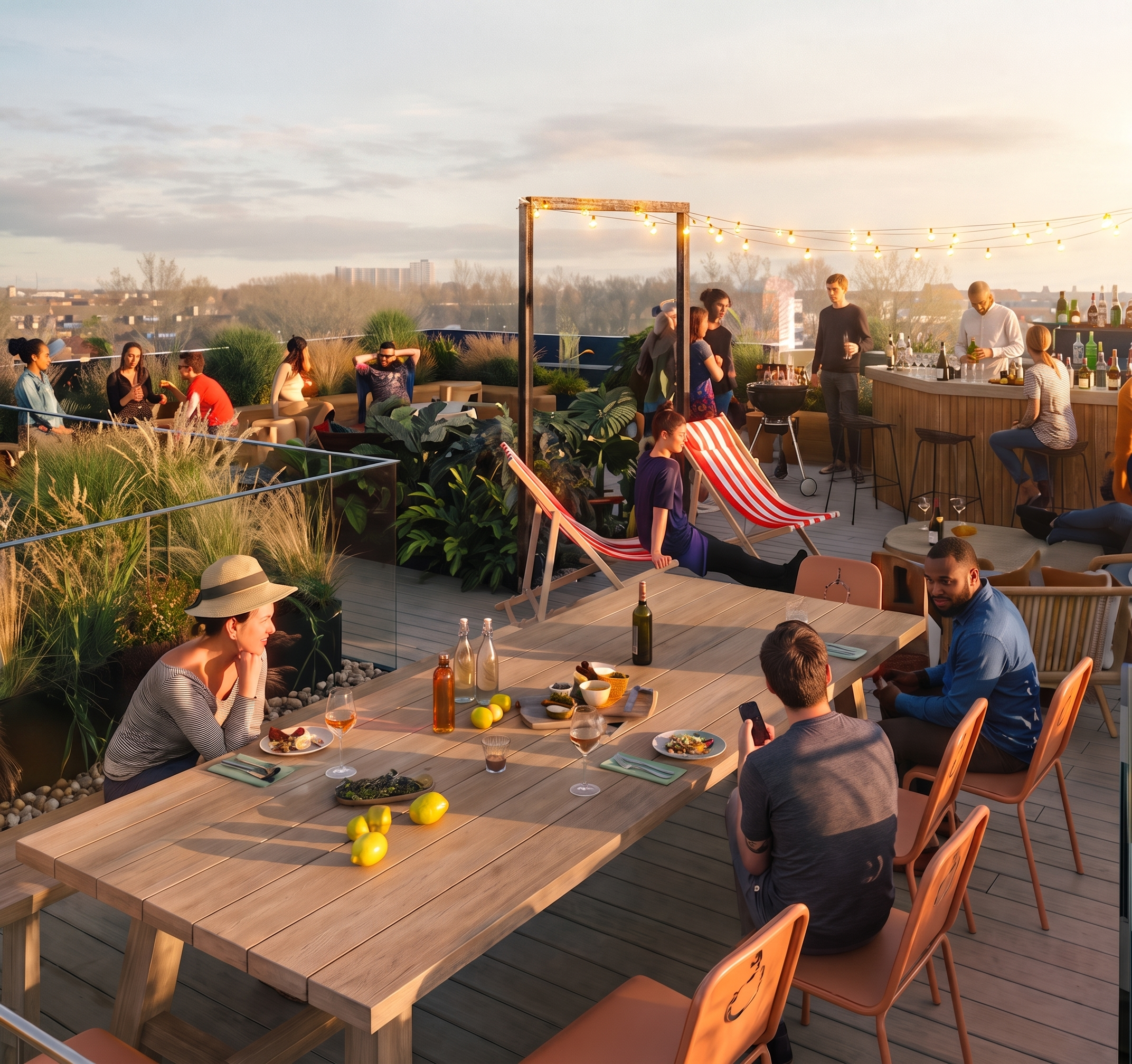 Proposed communal co-living roof terrace