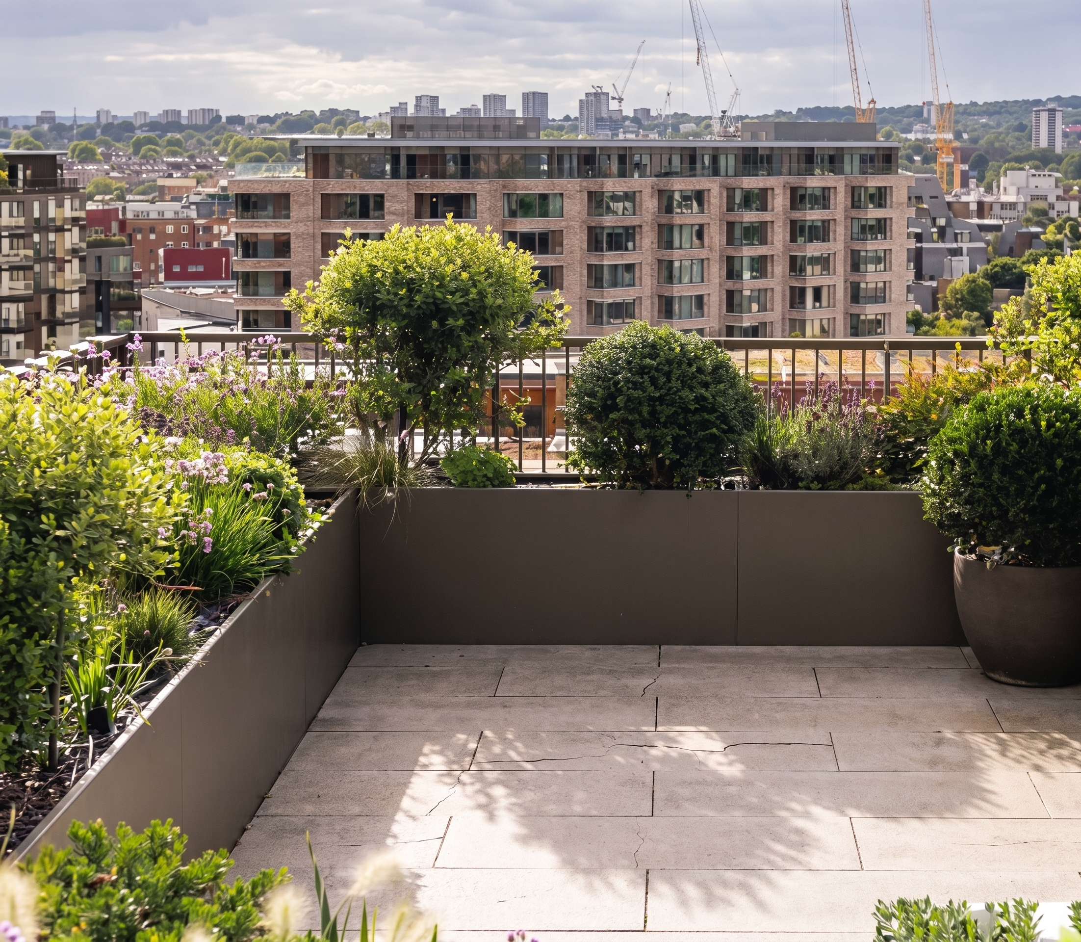 Example landscaped external co-living amenity